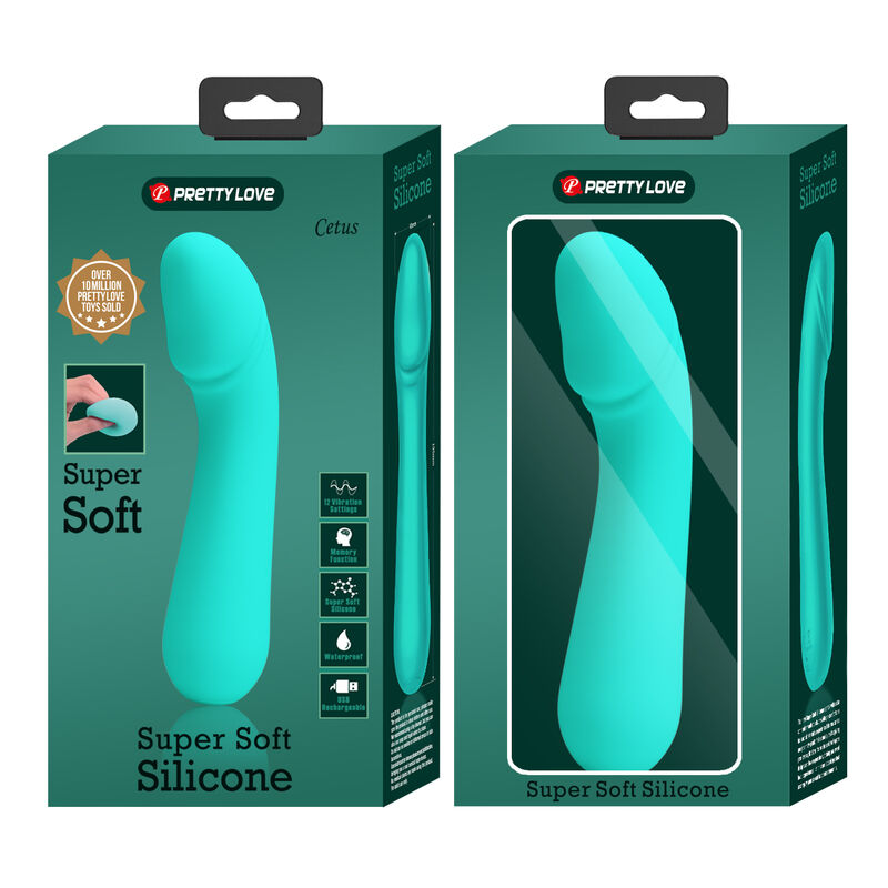 PRETTY LOVE - cetus genopladelig vibrator aqua green