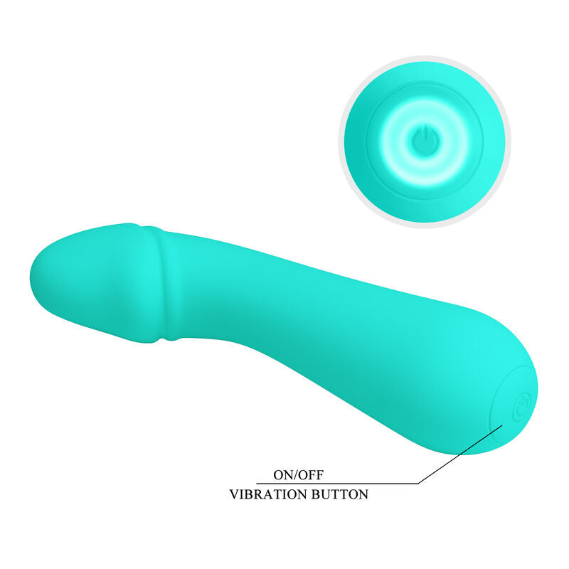PRETTY LOVE - cetus genopladelig vibrator aqua green