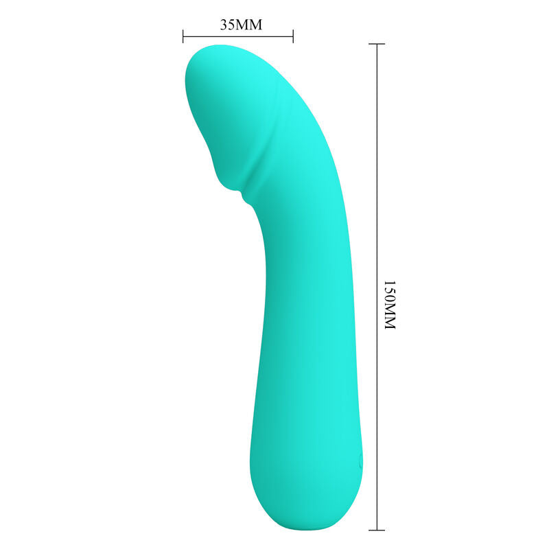 PRETTY LOVE - cetus genopladelig vibrator aqua green