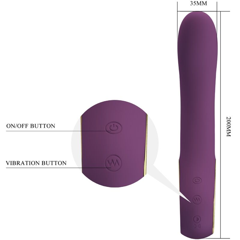 PRETTY LOVE - Ethan, genopladelig Vibrator