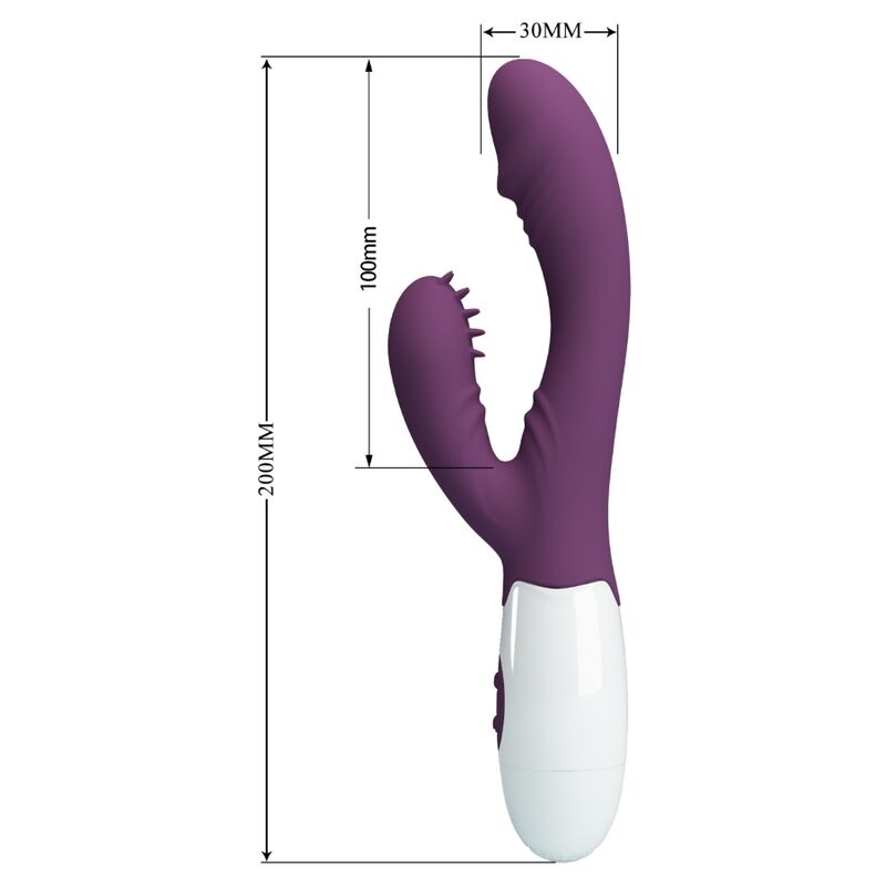 PRETTY LOVE - Butterfly kiss Rabbit Vibrator & G-punkts stimulator lilla