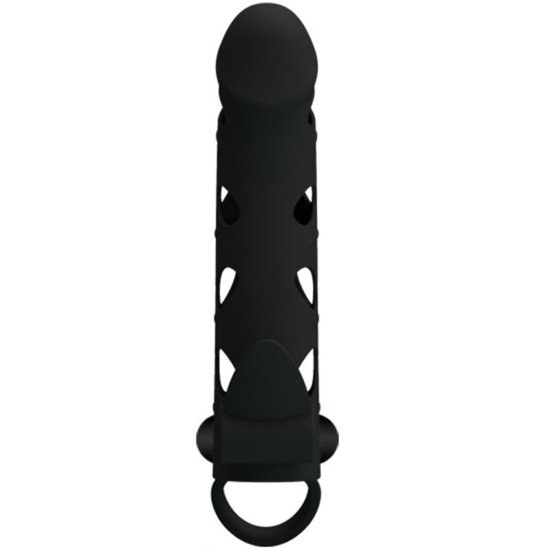 PRETTY LOVE - Silikone, Penis Sleeve med Vibrator. 15,2cm