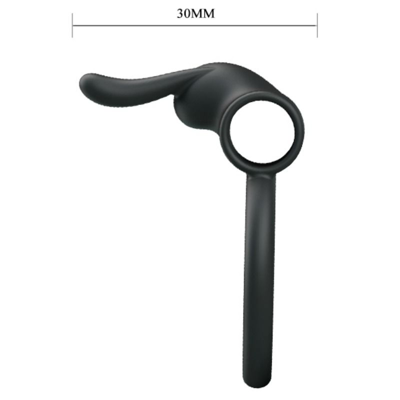 PRETTY LOVE - Osmond, Silikone Dobbelt Penisring med Rabbit Vibrator