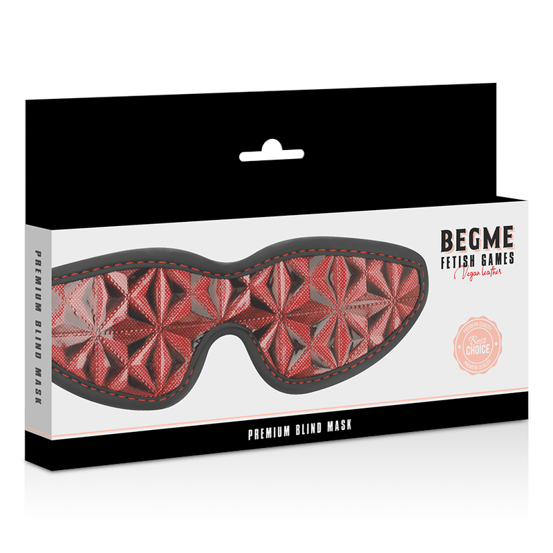 BEGME - Red Edition Premium, Vegansk Læder maske med neopren polstring.