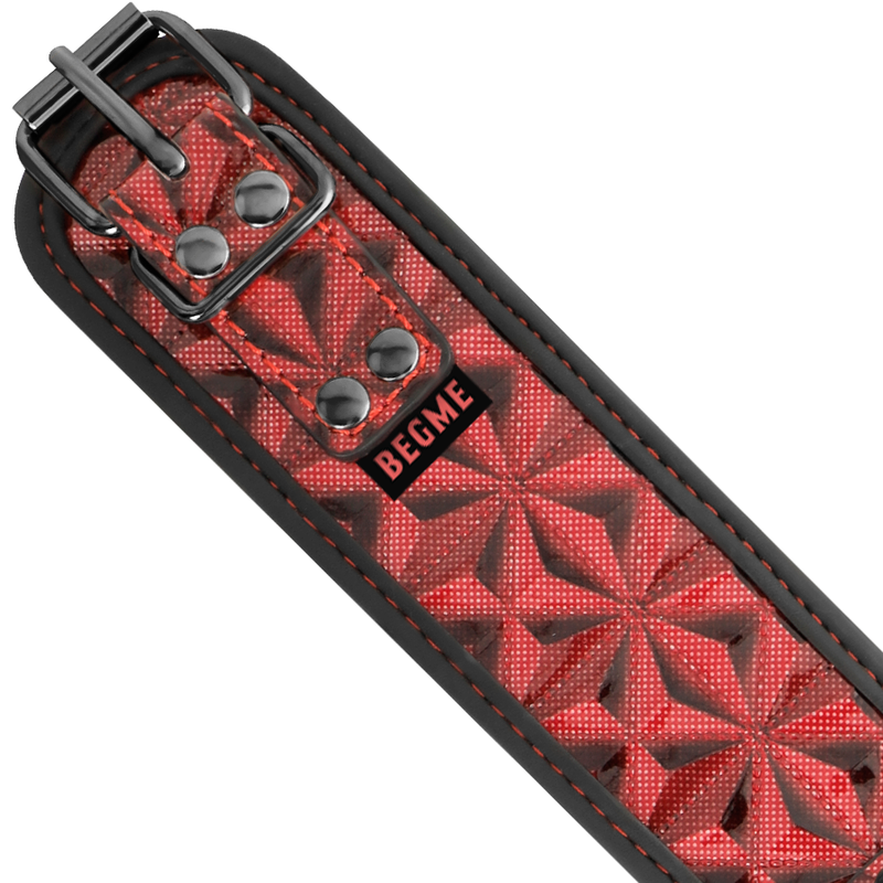 BEGME - Red Edition, Vegansk Læder Halsbånd med neopren polstring