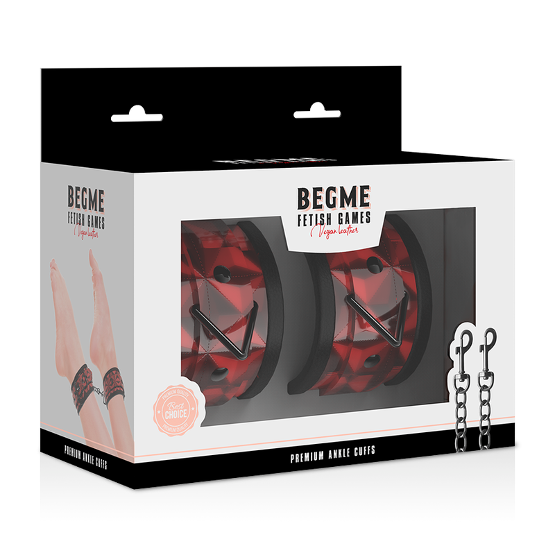 BEGME - Red Edition, Ankel- og Håndjern/Manchetter med neopren polstring