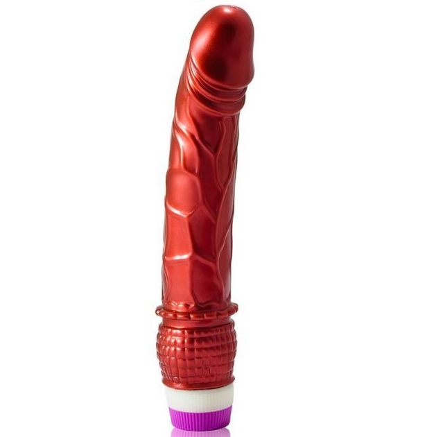 BAILE - Realistisk rød Dildo Vibrator, 23cm