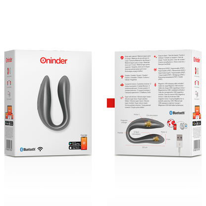 ONINDER - LISBOA Black – Kraftfuld G-punkt og klitoris stimulator med smart app-styring