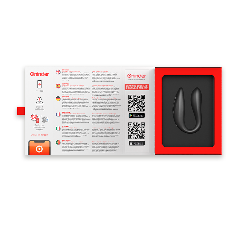 ONINDER - LISBOA Black – Kraftfuld G-punkt og klitoris stimulator med smart app-styring