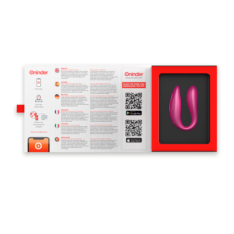 ONINDER - LISBOA Black – Kraftfuld G-punkt og klitoris stimulator med smart app-styring