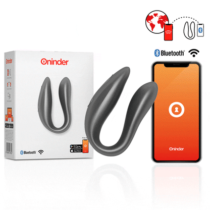 ONINDER - LISBOA Black – Kraftfuld G-punkt og klitoris stimulator med smart app-styring