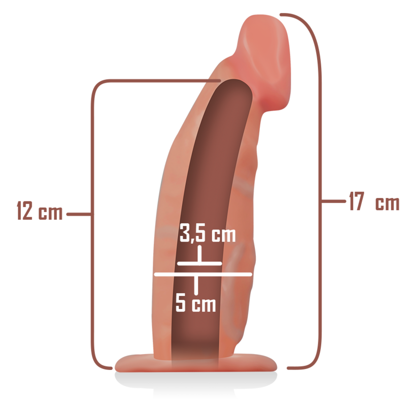 INTENSE - Hul Harness inkl. Dildo, 18 X 3.5 CM