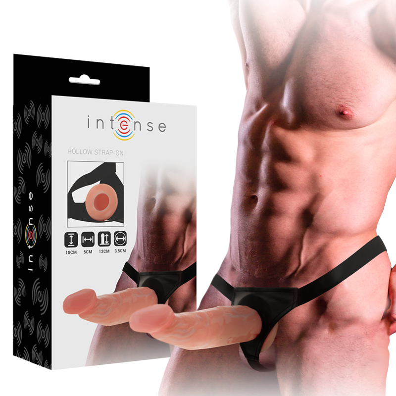 INTENSE - Hul Harness inkl. Dildo, 18 X 3.5 CM