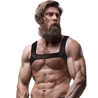 FETISH SUBMISSIVE ATTITUDE - Neopren Brystkasse Harness, str. L