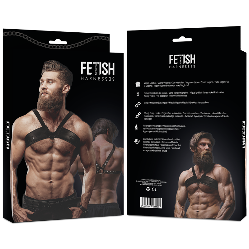 FETISH SUBMISSIVE ATTITUDE - Men´s Brigade, Læder Harness til Brystkassen
