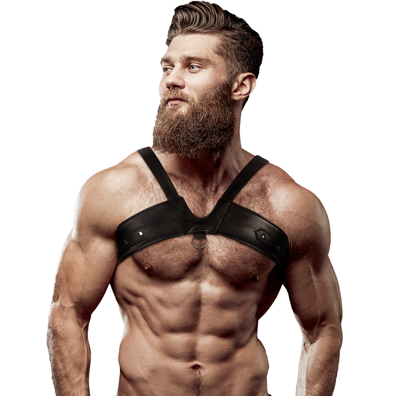 FETISH SUBMISSIVE ATTITUDE - Men´s Brigade, Læder Harness til Brystkassen