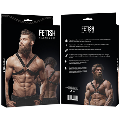 FETISH SUBMISSIVE ATTITUDE - Men´s Cross, Harness til brystkassen.