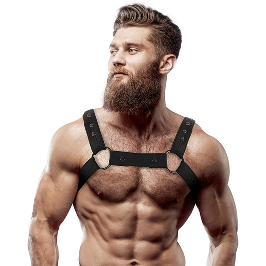 FETISH SUBMISSIVE ATTITUDE - Justerbar neopren Brystkasse Harness