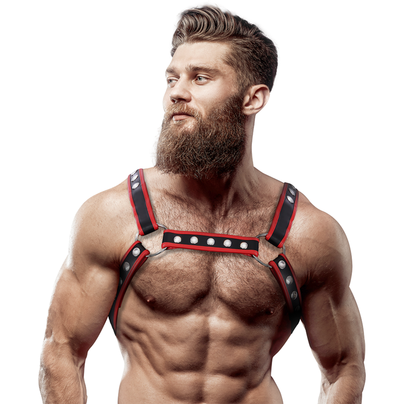 FETISH SUBMISSIVE ATTITUDE - Læder Bulldog  Brystkasse Harness