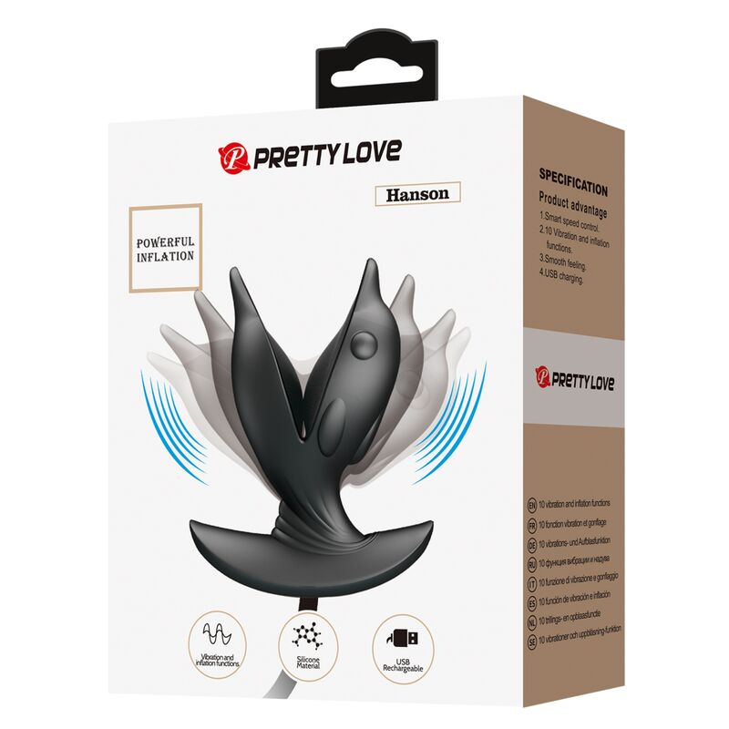 PRETTY LOVE - oppustelig og genopladelig delfin analplug