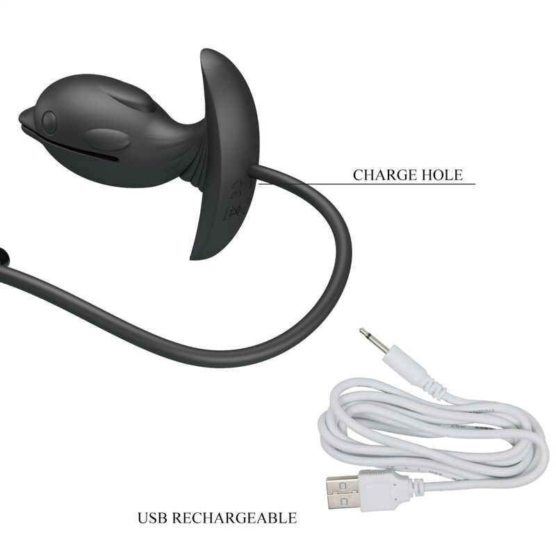 PRETTY LOVE - oppustelig og genopladelig delfin analplug