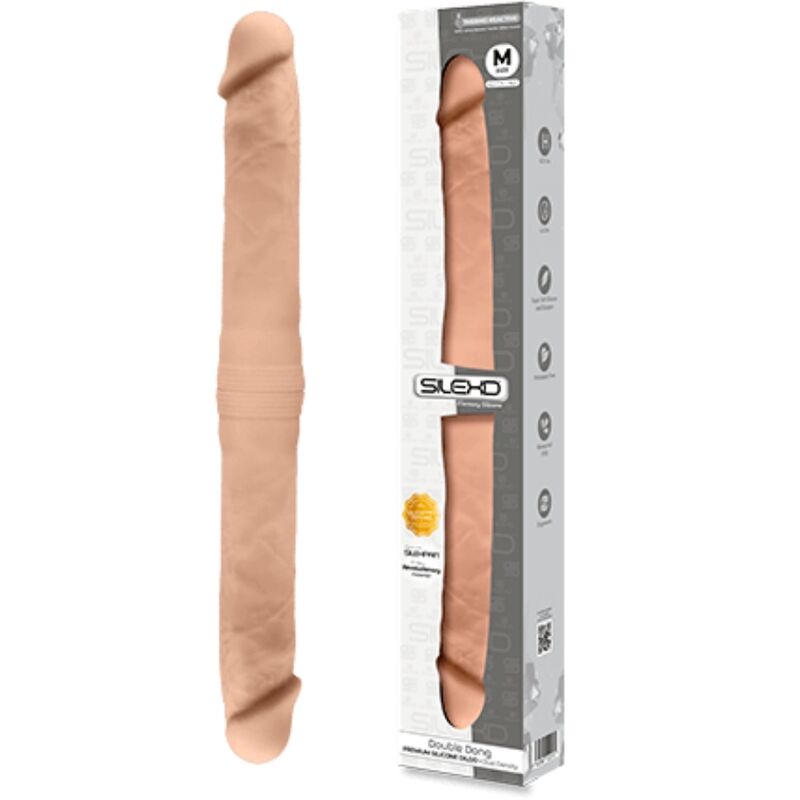 SILEXD - dobbelt realistisk dildo premium silexpan silikone 42,5 cm