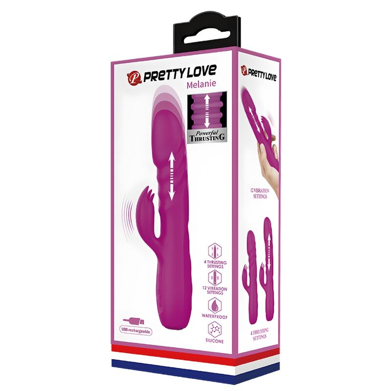 PRETTY LOVE - Melanie, genopladelig rabbit vibrator