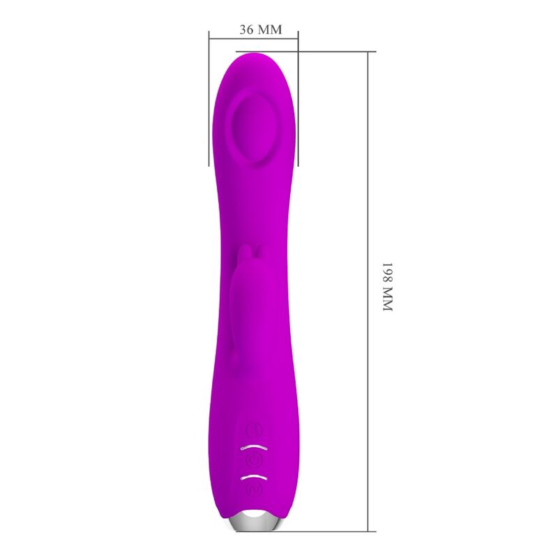 PRETTY LOVE - regina genopladelig vibrator-sucker lilla
