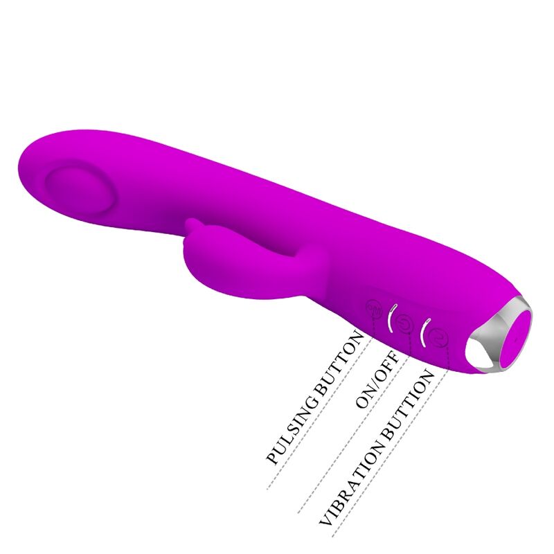 PRETTY LOVE - regina genopladelig vibrator-sucker lilla