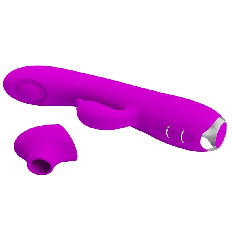 PRETTY LOVE - regina genopladelig vibrator-sucker lilla