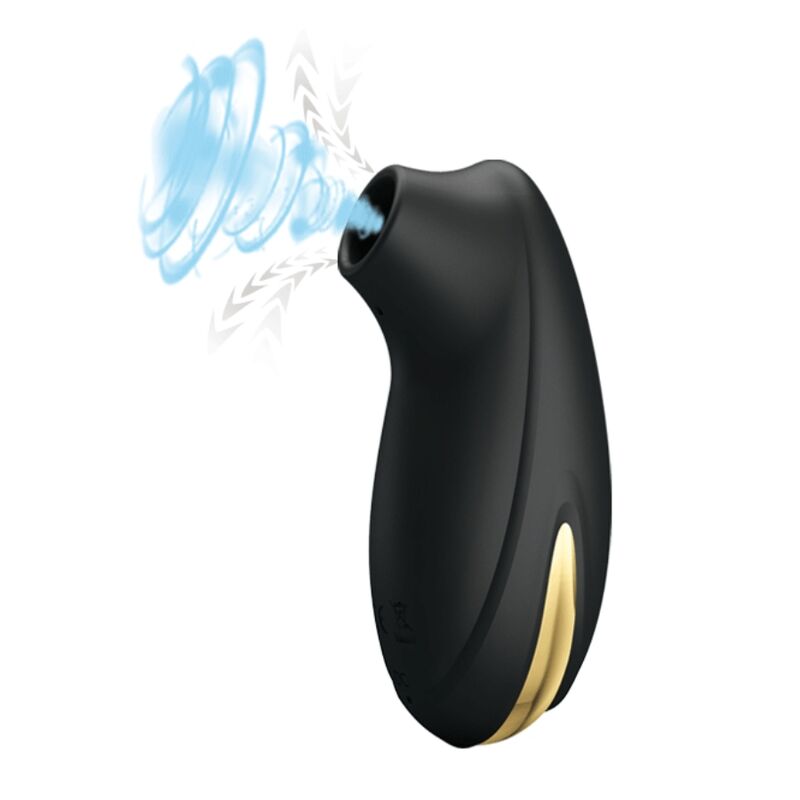PRETTY LOVE - sort genopladeligt luksus sugemassageapparat