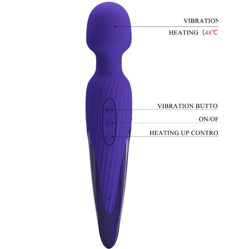 PRETTY LOVE - antony Magic Wand vibrator violet varmeeffekt