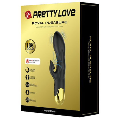 PRETTY LOVE - sort genopladelig forgyldt luksusvibrator