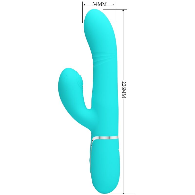 PRETTY LOVE - multifunktions g-punktsvibrator aqua green