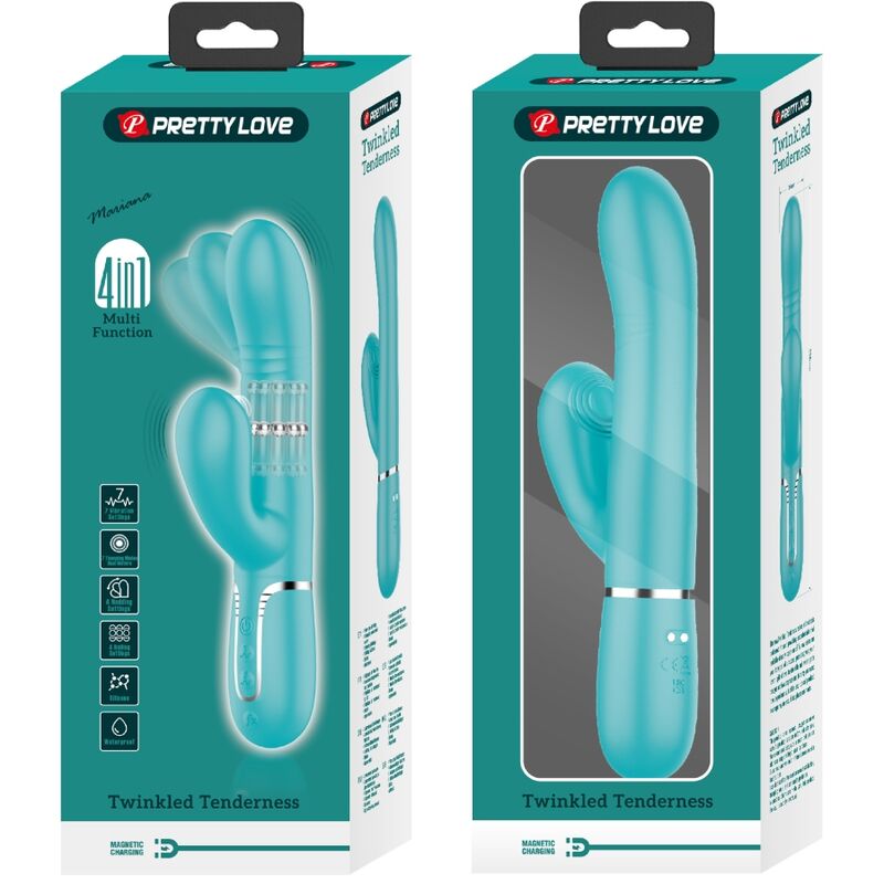 PRETTY LOVE - multifunktions g-punktsvibrator aqua green