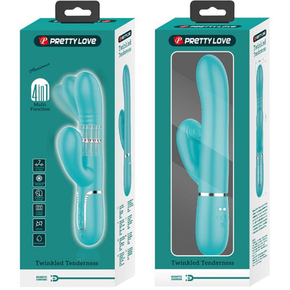 PRETTY LOVE - multifunktions g-punktsvibrator aqua green