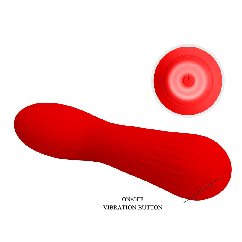 PRETTY LOVE - faun genopladelig vibrator rød