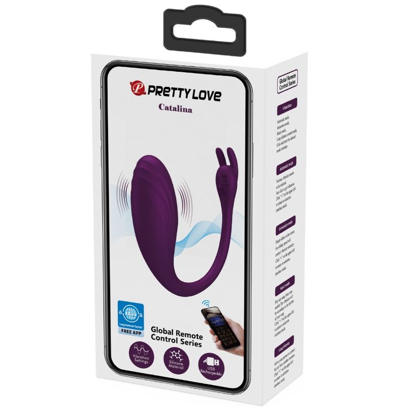 PRETTY LOVE - catalina vibrator app fjernbetjening lilla