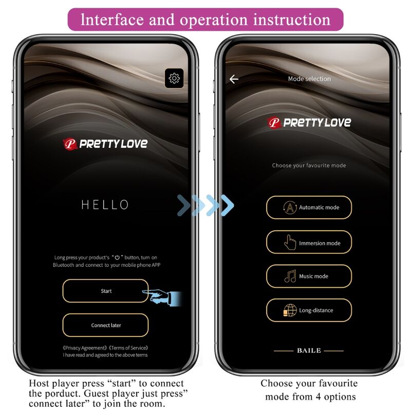 PRETTY LOVE - catalina vibrator app fjernbetjening lilla