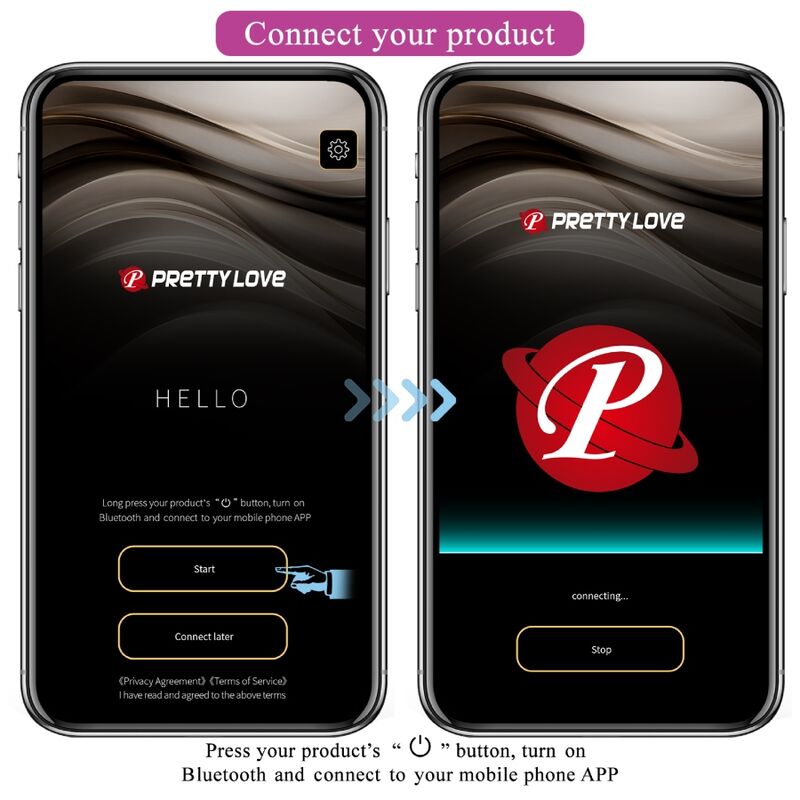 PRETTY LOVE - Nymfe vibrerende æg app styret lilla