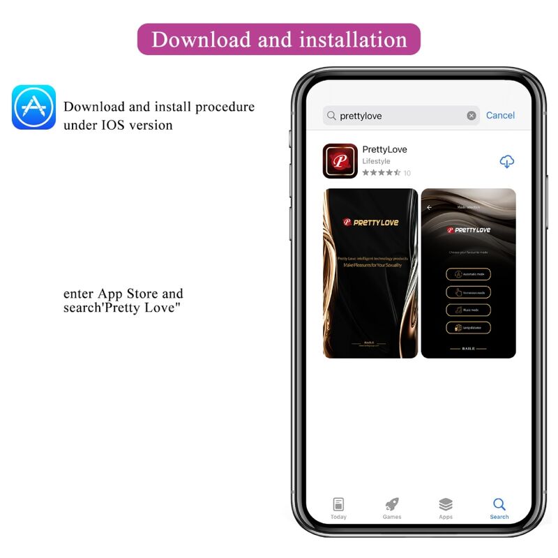 PRETTY LOVE - Nymfe vibrerende æg app styret lilla
