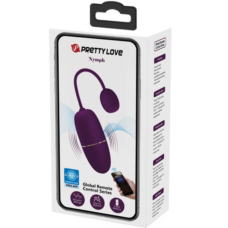 PRETTY LOVE - Nymfe vibrerende æg app styret lilla