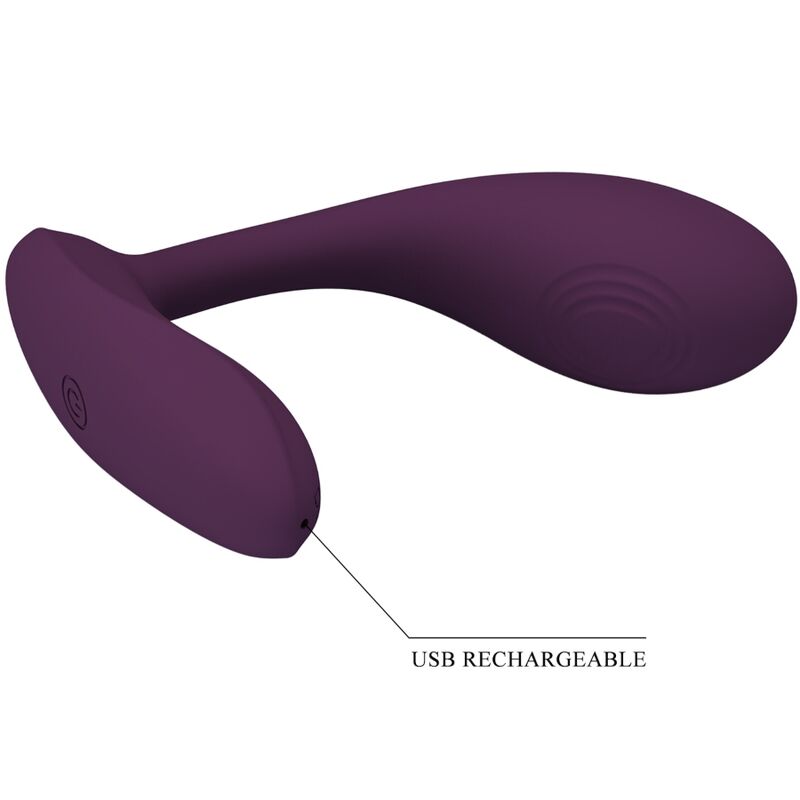 PRETTY LOVE - baird g-spot 12 vibrationer genopladelig lila app