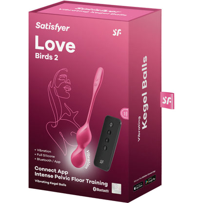SATISFYER - Love Birds 2, Vibrerende tårnkugler med gratis APP
