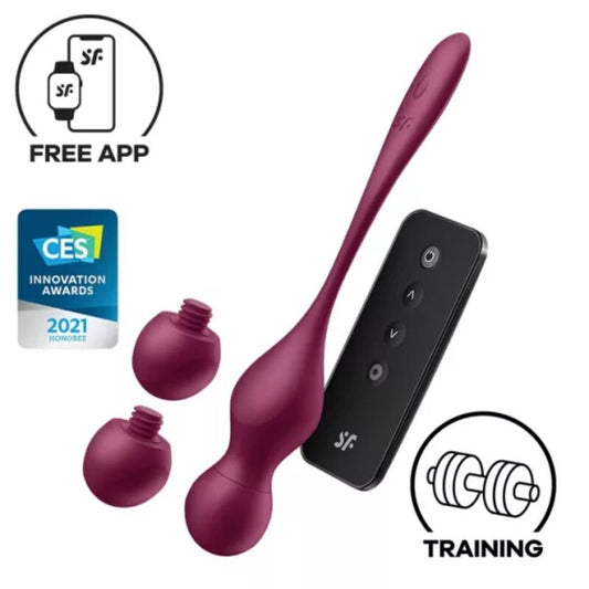 SATISFYER -  Love Birds Vary, APP styret Bækkenbundskugler med Vibrator