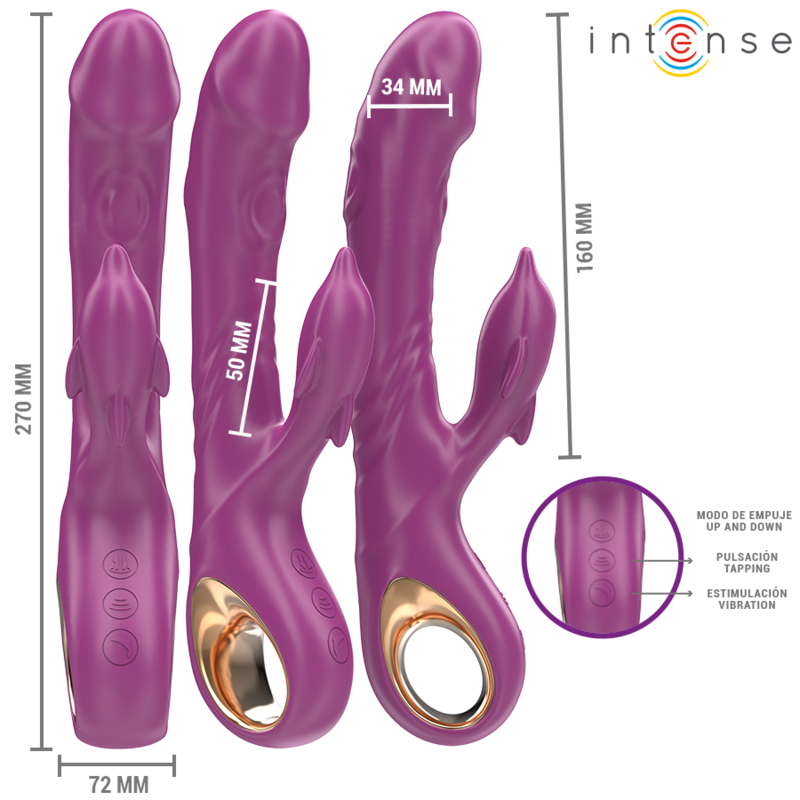 INTENSE - Halle, Multifunktionel G-Punkts vibrator med klitoris stimulering