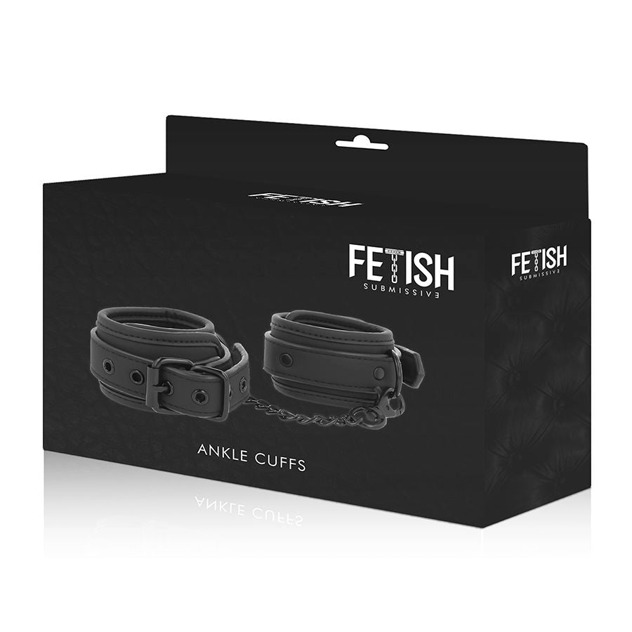 FETISH SUBMISSIVE - Veganske læder cuffs med neopren
