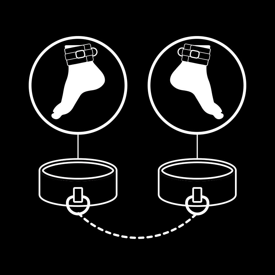 FETISH SUBMISSIVE - Veganske læder cuffs med neopren