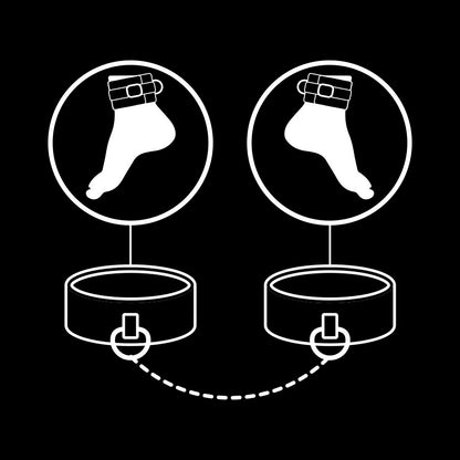 FETISH SUBMISSIVE - Veganske læder cuffs med neopren
