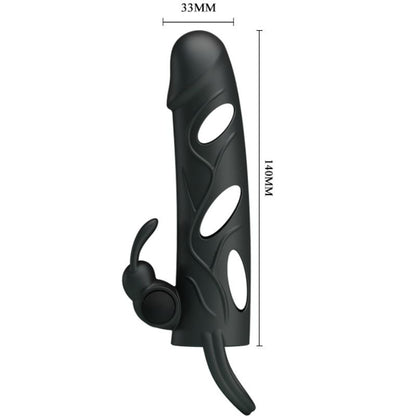 PRETTY LOVE - Silikone Penissleev med Vibrator, 14cm
